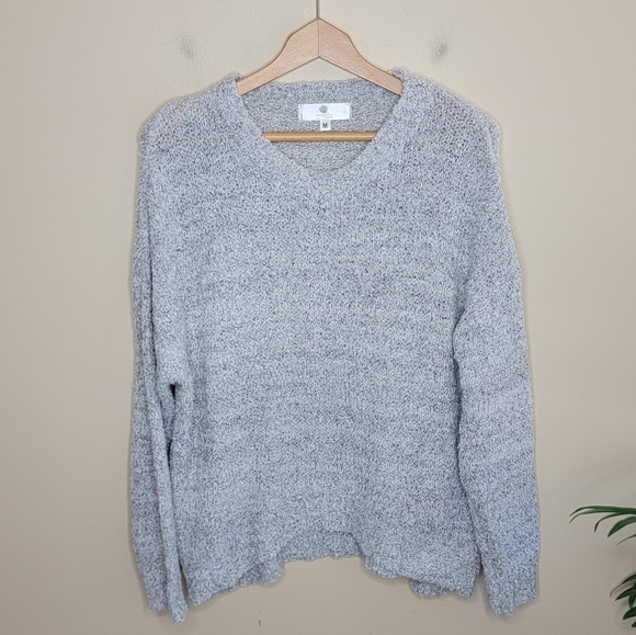 Everyday Chic Boutique | Gray Marled Crewneck Sweater Size Medium - Picture 1 of 5